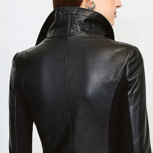 Veste d'hiver en cuir véritable pour femme, design professionnel de qualité supérieure, décontractée, manches longues, tricotée, respirante, en promotion - Product Image 5