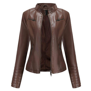 Cómoda chaqueta de cuero transpirable para mujer, ropa impermeable de invierno, chaqueta de cuero genuino de tarifa barata con nuevo aspecto de moda - Product Image 1