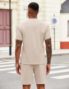 Survêtement de jogging Ensemble de sport Vêtements décontractés 2 pièces avec quart de fermeture éclair et manches - Product Image 2