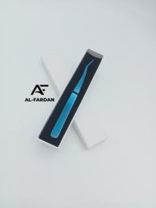 Best Quality Titanium Blue Eyelash Extension Tweezers Stainless Steel False Applicator for Extensions Sustainable <b>Card</b> <b>Boxes</b> - Product Image 2