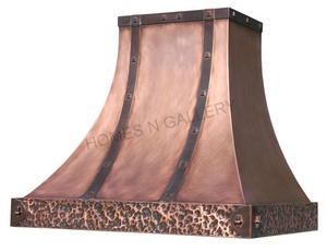 Hotte de cuisine classique martelée en cuivre et métal Antique, faite à la main, avec Rivets à bande, pour cheminée, Offre Spéciale - Product Image 6
