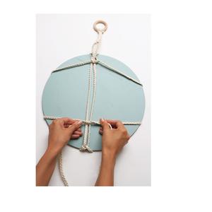 Espejo montado en la pared de macramé de diseño perfecto Aspecto elegante Acabado natural Decoración navideña Color fantástico Más popular - Product Image 6