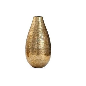Vases à fleurs en métal d'aspect classique pour la décoration de mariages, hôtels, extérieur et intérieur, finition dorée, grands vases à fleurs - Product Image 6