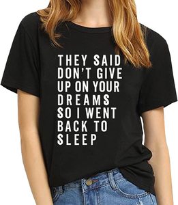 Camiseta de punto ecológica personalizada para mujer estilo informal con diseño de letra impresa digital y función antibolitas - Product Image 1