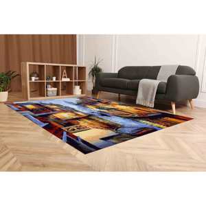 Tapis paysager de Venise, Tapis d'Italie, Tapis de Venise de nuit, Tapis imprimé, Tapis fin non tissé - Product Image 4