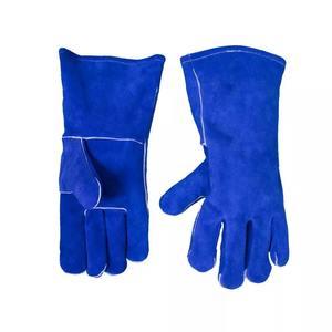 Guantes DE TRABAJO DE SEGURIDAD DE CUERO dividido de vaca de la mejor calidad, venta al por mayor, guantes de trabajo protectores de mano resistentes al calor para soldador - Product Image 4