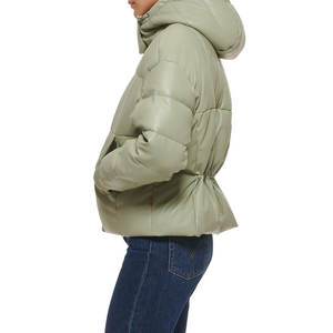 Chaqueta Acolchada Ligera y Cálida para Mujer, Abrigo de Invierno Transpirable con Cintura Ajustable con Cordón para Actividades al Aire Libre, Informal, de Algodón - Product Image 3