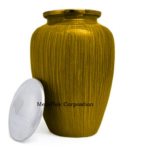 Urna de cremación clásica pintada cepillada para cenizas colores personalizados tarro de urnas funerarias decorativas a prueba de fugas de Metal de aleación de alta calidad - Product Image 2