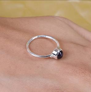 Super calidad sólida plata esterlina 925 genuina ametrino 6mm bisel ajuste minimalista pequeño hecho a mano eternidad Vermeil anillo - Product Image 2