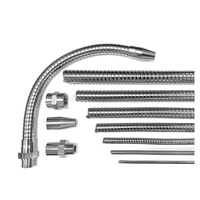 Tubo de acero inoxidable personalizable Recubrimientos galvanizados Tubos de metal de cuello de cisne para iluminación Soportes de micrófono Industrial
