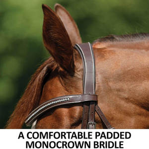 บังเหียนพรีเมี่ยมแฟลชพร้อมสายคาดเอวคริสตัลทำด้วยมือบังเหียนหนังม้าอังกฤษสำหรับการควบคุมอย่างสง่างาม - Product Image 3