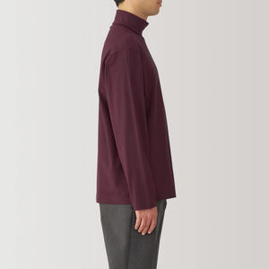 Custom Men Long Sleeve <b>Mock</b> <b>Turtleneck</b> Top Layering Shirt OEM ODM Warm Casual Pullover Soft Cotton Style - Product Image 3