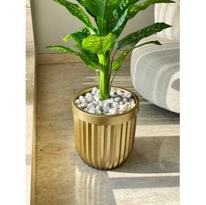 Jardinières en aluminium doré de qualité supérieure avec finition sculptée à la main pour la décoration intérieure, les projets architecturaux de jardin - Product Image 2