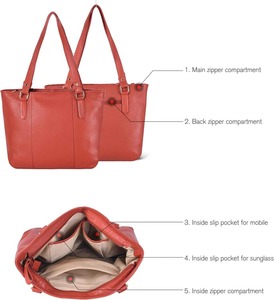 Comfortable Genuine <b>Leather</b> Luxury Lightweight <b>leather</b> Tote <b>Handbag</b> with Custom Colors and Logo <b>leather</b> bags - Product Image 6