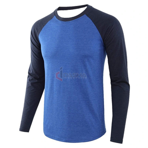 Ropa deportiva de manga larga con cuello redondo de punto de fibra de bambú/algodón suelto para hombre al por mayor 2025 camisetas con impresión de logotipo personalizado - Product Image 4
