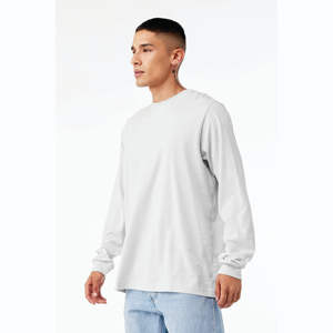 Airlume-Camiseta clásica Unisex, camiseta de manga larga de algodón peinado y anillo, 32, 100% oz, blanco, cuello redondo, 4,2 - Product Image 2