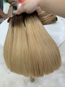 Venta al por mayor Extensiones de cabello humano virgen vietnamita Tejido recto estirado doble para mechones de cabello de materia prima de color degradado - Product Image 4