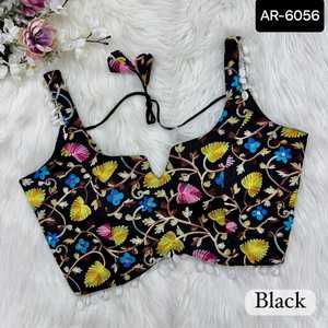 Ropa tradicional india, blusa elegante lista para usar para bodas y festivales, blusa, ropa de fiesta, colecciones de blusas de trabajo de secuencia - Product Image 3