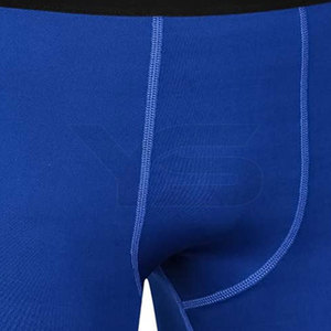 Pantalones cortos de compresión de cintura media informales para hombre, ropa para correr de poliéster de secado rápido, bolsillos de decoración sólida, venta al por mayor, tela de LICRA - Product Image 6