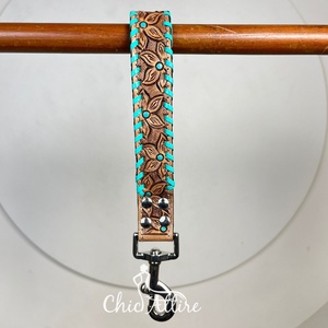 New Luxury Handmade Pet Training Lead Comfortable Hand Tooled Genuine Leather Leads for Small Large Dog Fashionable Traffic Lead - Product Image 1