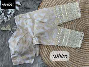 Sari Georgette con estampado Floral de nuevo diseñador para mujer para boda, Ropa Étnica, blusa informal de uso diario con precio bajo al por mayor - Product Image 4