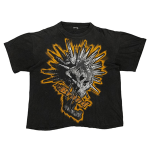 Camiseta Vintage de gran tamaño con estampado de algodón 100% personalizado para hombre, estilo Hip Hop, cuello redondo, peso pesado, longitud corta, impresión Digital - Product Image 1