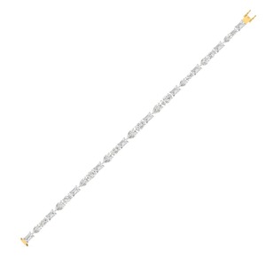 <span class=keywords><strong>Bracciale</strong></span> a Polsino Aperto con Diamanti Sintetici Multiforma Certificati IGI in <span class=keywords><strong>Oro</strong></span> Giallo / Bianco / Rosa 14K - Product Image 5
