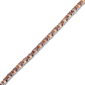 กำไลข้อมือเทนนิสทรงรีขนาด 4 มม. ประดับด้วยพลอยซุลตานไนต์ ขายส่ง งานแฮนด์เมดจากตุรกี เงินแท้ 925 สำหรับผู้หญิง เครื่องประดับคุณภาพสูง - Product Image 3