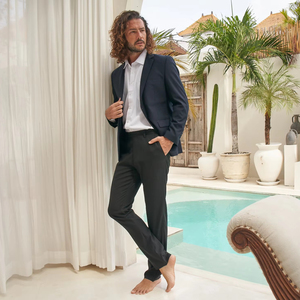 Pantalones Formales de Corte Recto para Hombre BEAM, Talla XL, 100% Poliéster, Cierre de Cremallera, Cintura Media, Diseño Sólido, Cómodos, Ligeros para Verano - Product Image 5