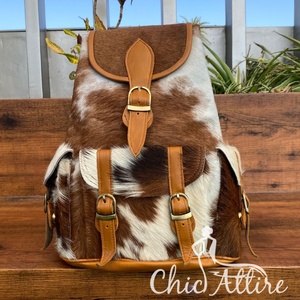 ODM OEM nueva llegada 2024 mochilas de cuero de vaca de alta calidad con cordón para hombres y mujeres mochila de viaje Weekender Daypack - Product Image 1