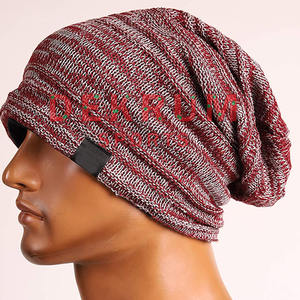 Bonnets tricotés chauds d'hiver à la mode de haute qualité Chapeaux Bonnets à la mode teintés en gros avec logo personnalisé - Product Image 1