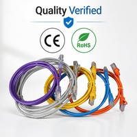Kabel Patch Ethernet UTP Cat6 RJ45 8P8C 24AWG 26AWG 28AWG Tembaga Terpilin PVC LSZH 0.5m 1m 2m 5m Dapat Disesuaikan