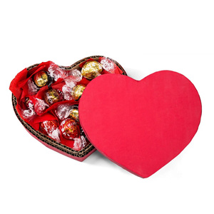 KAKA Set di Scatole Regalo Rigide in Cartone con Stampa in Lamina d'Oro, a Forma di Cuore con Rose di Velluto Fatte a Mano, per Caramelle - Product Image 5