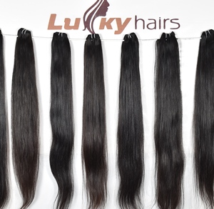 100% Indian Temple Remy Extensiones de cabello humano virgen sin procesar Cutícula alineada Agua y ondas sueltas profundas - Product Image 1
