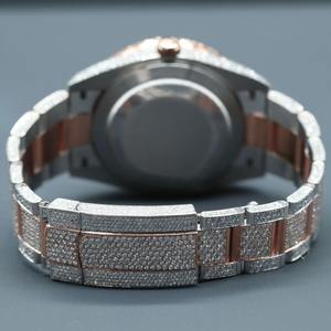 Reloj para Hombre con Cierre Oculto de Acero Inoxidable y Oro Rosa, Diamantes Cultivados en Laboratorio con Claridad VVS, Reloj de Lujo y Moda - Product Image 3