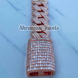 16MM 22 pulgadas de lujo Iced Bling rapero cadena de eslabones cubanos Moissanite diamante probador joyería fina Collar para Hombres estilo Hip Hop - Product Image 3