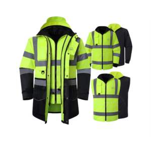 Gilet de sécurité réfléchissant fluorescent haute visibilité, classe 2 ANSI, imperméable, logo personnalisé, vêtements de travail pour hommes, ingénieur - Product Image 6