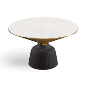 Vàng mới nhất rèn centre Bàn cà phê trong Antique Brass Vòng trống hình dạng Bàn cà phê kim loại đồ nội thất bàn trà - Product Image 2