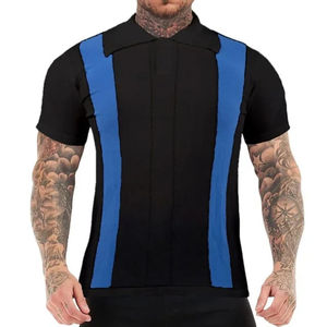 Meilleur t-shirt premium de qualité supérieure à deux lignes pour hommes du Pakistan 100% coton T-shirt à manches courtes T-shirt de couleur différente pour hommes - Product Image 2