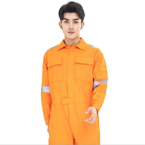 Ropa de trabajo de seguridad reflectante de alta visibilidad Unisex, mono, monos antillama, uniforme mecánico general, ropa de trabajo, Rojo - Product Image 4
