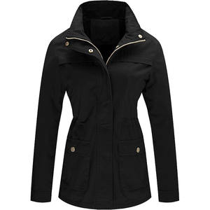 Doudoune d'hiver ample et oversize pour femme, col roulé, capuche, standard, séchage rapide, respirante, tissée, streetwear - Product Image 1