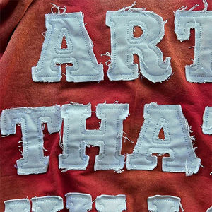 Parches bordados desgastados, ropa de calle para hombre, chándal con parte inferior dividida, ropa de entrenamiento a prueba de viento, ropa de entrenamiento para invierno - Product Image 5