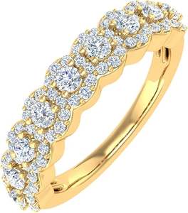 Bague de mariage en argent 925 avec diamant moissanite - Product Image 1