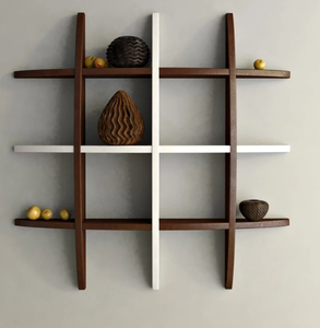 Estante Decorativo de Pared de Madera Art Deco de Alta Calidad en Oferta, Acabado en Nogal, para Restaurantes - Product Image 6