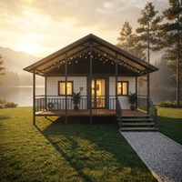 Villa préfabriquée de luxe, maison modulaire en EPS, maison conteneur extensible de 20 pieds et 40 pieds avec toit en pente et porche, marché USA Australie Airbnb