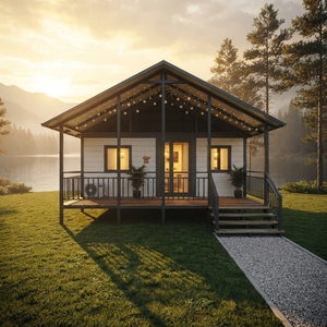 Casa Modular Prefabricada de Lujo, Villa EPS, Casa Contenedor Expandible de 20 pies/40 pies con Techo Inclinado y Porche, para el Mercado de Airbnb en EE. UU. y Australia - Product Image 2