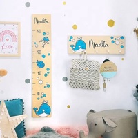Cadre photo en bois personnalisé Delarchi pour enfants avec un design fantastique - Impression en relief personnalisée à deux couleurs