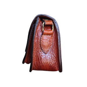 Bolso Bandolera de Cuero Marroquí Hecho a Mano al por Mayor para Mujer con Cierre de Solapa, Casual, de Lujo, con Grabado Floral, OEM - Product Image 3