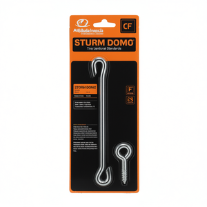 VORMANN ตะขอเกี่ยวเหล็กชุบสังกะสีสีน้ำเงินขนาด 120 มม. พร้อมรูร้อยสายแบบเกลียว แพ็ค 25 ชิ้น - Product Image 3