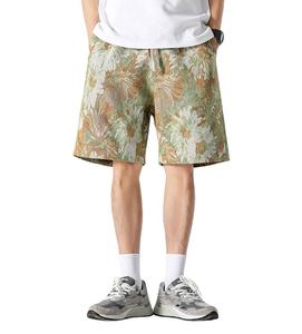 Cómodos pantalones cortos de verano para hombre de cintura media de secado rápido y personalizar diseño informal estampado completo materiales Premium cordón - Product Image 4